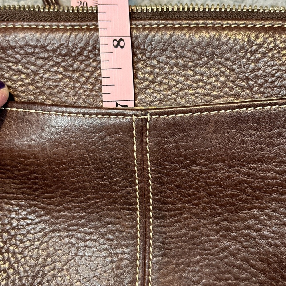 Tignanello Brown Pebbled Leather Crossbody Bag Small Messenger Purse - Picture 7 of 12